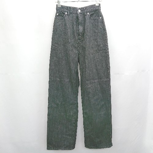 ◇ Θ 1chaku. イッチャク 綿100% ハイウエストデニム サイズ縦L横S- ブラック系 レディース E 【中古】
