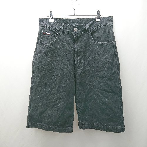 ◇ ⊂ FUBU フブ B-BOY Y2K ヤンキー ハーフデニムパンツ サイズ32 グレー系 メンズ E 【中古】