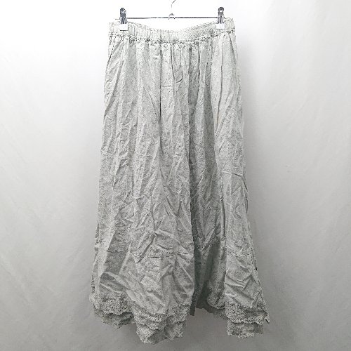 ◇ Θ SM2 サマンサ モスモス ロング フレア スカート サイズF グレー系 レディース E 【中古】