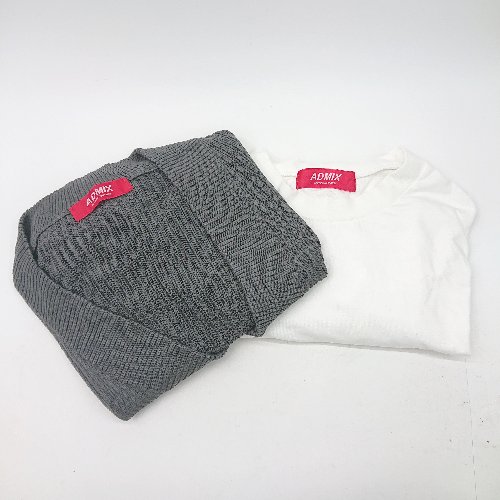 ◇ Θ アドミックスアトリエサブメン 半袖シャツ ノースリーブニットカーディガン サイズ48 グレー系 レディース メンズ E 【中古】管理番号150708000960620250808ベースW/鈴付属品無素材画像参照色グレー系サイズサイズ48梱包サイズ3宅急便運賃一覧表はこちらをクリック採寸サイズ【アウター】着丈：約73cm　肩幅：約57cm　身幅：約49cm　ウエスト：-cm 袖丈：約cm【インナー】着丈：約69cm 肩幅：約56cm 身幅：約54cm 袖丈：約cmサイズガイドはこちらをクリックコンディションレベルBコンディション詳細はこちらをクリックコンディション詳細商品状態、状態の目安につきまして、あくまでも弊社基準による目安となっております。リユース品の特性上、大小様々なダメージが発生しており、全ての商品の全てのダメージ詳細を記載する事が難しい為、目安として記載をさせていただいております。二次流通品のご理解、ご納得を頂いた上、ご購入をお願い致します。