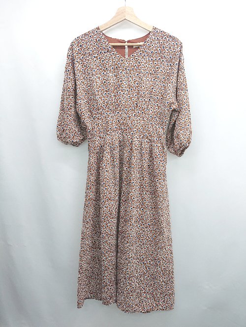 ◇ ⊂ オゾック 花柄 七分袖 膝下丈 