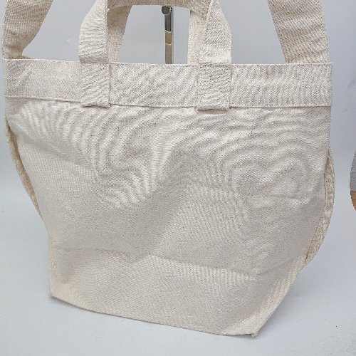◇ Θ MUJI 無印良品 ムジルシ シンプル系 2wayキャンバスバッグ ベージュ系 レディース メンズ E 【中古】
