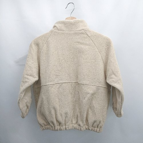 ◇ ⊇ ◎ ●未使用● JEANS-b キッズ 子供服 SECOND 長袖 フリース ブルゾン サイズ120 ベージュ 女の子 男の子 E 【中古】