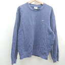 フクワウチで買える「◇ ⊇ NIKE ナイキ スポーツブランド USA製 長袖 丸首ダメージトレーナー サイズXL ネイビー系 メンズ レディース E 【中古】」の画像です。価格は2,069円になります。