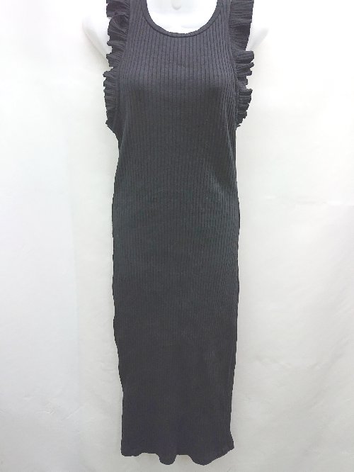 ◇ ⊇ ZARA　ザラ きれいめカジュアル系 長袖 フリルスリーブ サイズS ブラック系 レディース E 【中古】