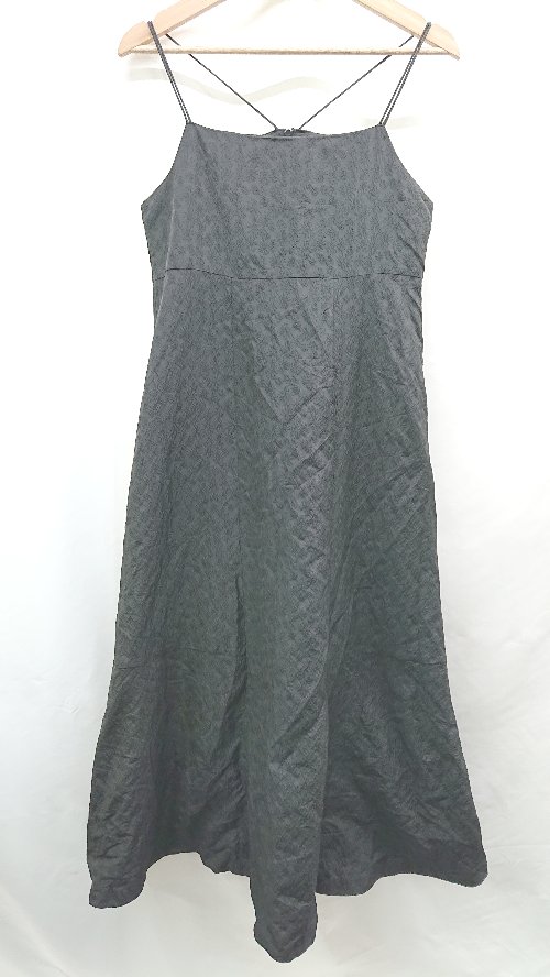 ◇ ⊂ NATURAL BEAUTY BASIC 花柄 ロング丈 キャミ ワンピース サイズM ブラック レディース E 【中古】