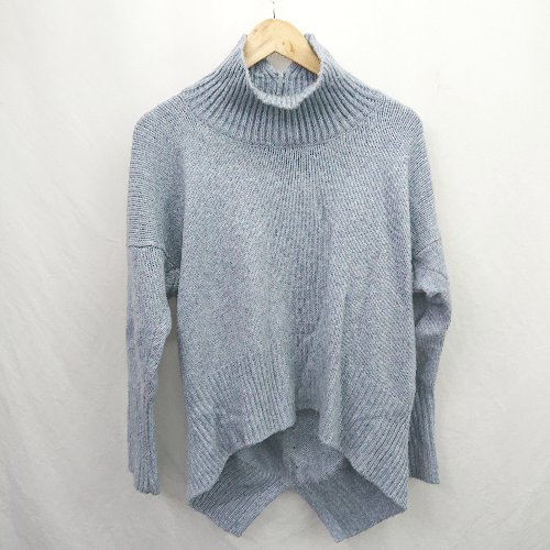 ◇ ⊆ niko and … ニコアンド ハイネック メランジ 長袖 ニット サイズ3 ブルー系 レディース E 【中古】