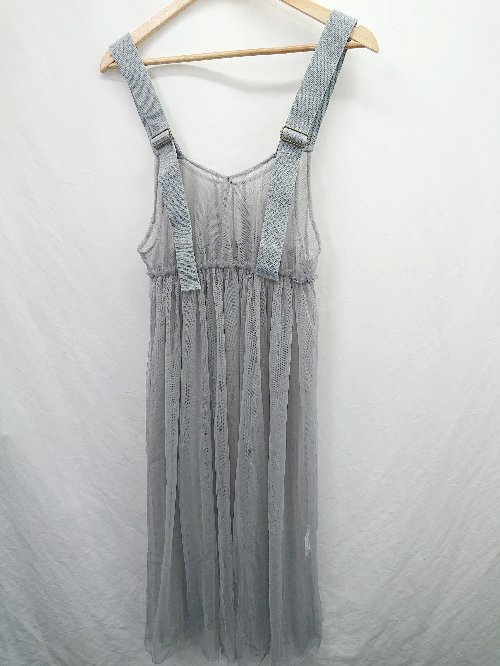 ◇ ⊂ CIAOPANIC TYPY チャオパニックティピー チュール ロング丈 サロペット スカート サイズF グレー レディース E 【中古】