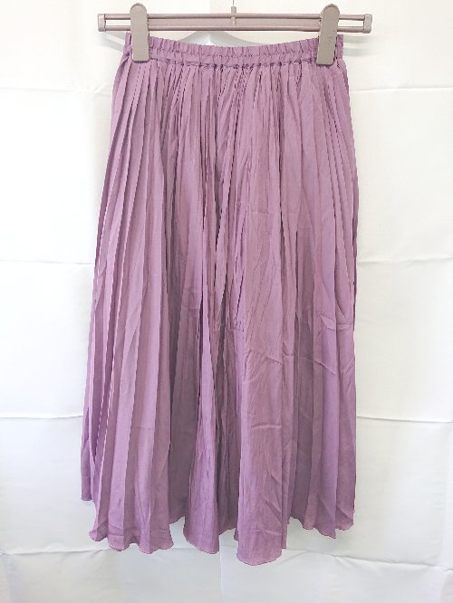 ◇ ⊂ URBAN RESEARCH ROSSO ロッソ 膝下丈 ギャザー スカート サイズFREE パープル レディース E 【中古】