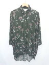 ◇ Θ ScoLar スカラー 総柄 長袖 ロング シャツ サイズM ブラック ホワイト レッド レディース メンズ E 【中古】