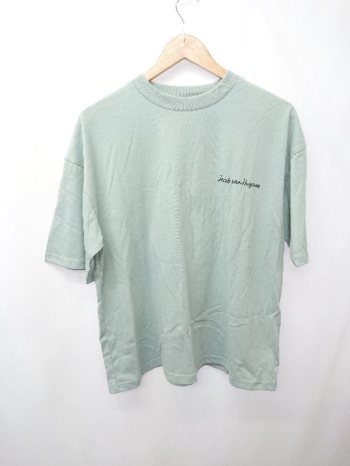 ◇ ⊂ unrelaxing アンリラクシング バックプリント　長袖 Tシャツ サイズ2 ミント系 メンズ E 【中古】