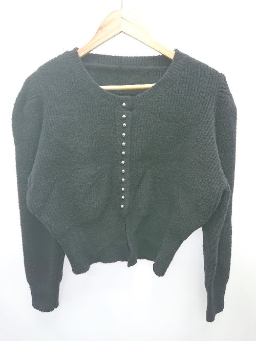 ◇ ⊇ RMAF リマインドミーアンドフォーエバー 長袖 ニット カーディガン ブラック系 レディース E 【中..