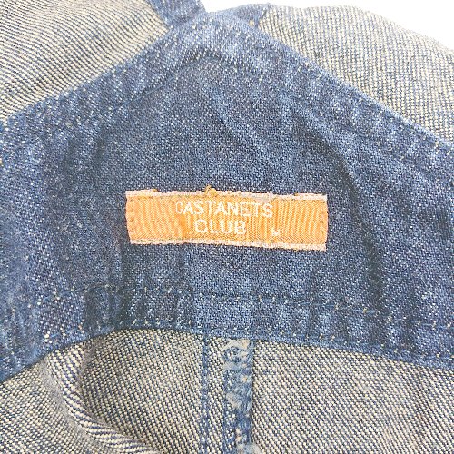 ◇ Θ CASTANETS CLUB デニム オーバーオール サイズM ネイビー系 レディース E 【中古】