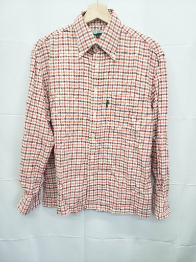 ◇ ⊇ Paul Smith JEANS ポール スミス ジーンズ ボタンダウン 長袖 シャツ サイズM レッド系 ホワイト メンズ E 【中古】 ◇ ⊇ Paul Smith JEANS ポール スミス ジーンズ ボタンダウン 長袖 シャツ サイズM レッド系 ホワイト メンズ E 【中古】