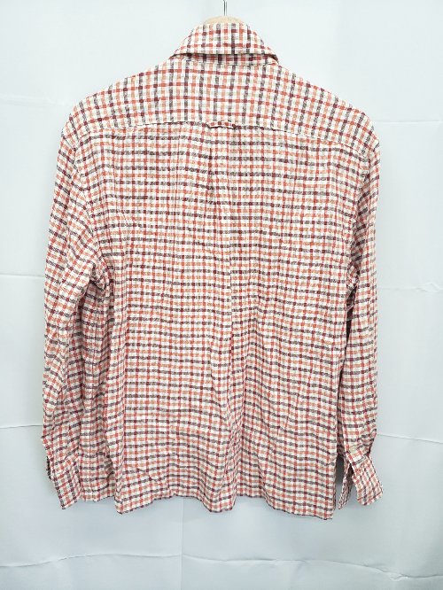 ◇ ⊇ Paul Smith JEANS ポール スミス ジーンズ ボタンダウン 長袖 シャツ サイズM レッド系 ホワイト メンズ E 【中古】