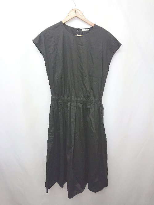 ◇ ⊂ Morris & Sons モリスアンドサンズ コットン100％ ノースリーブ 膝下丈 ワンピース サイズ0 ブラッ..