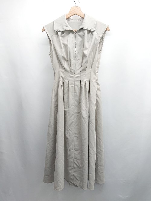 ◇ ⊂ SAISONDEPAPILLON きれい系　ノースリーブ ロング丈 ワンピース サイズS グレー系 レディース E 【..