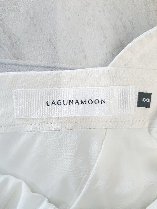 ◇ Θ LAGUNAMOON ラグナムーン フロントボタン 膝下丈 サロペット スカート サイズS アイボリー レディース E 【中古】