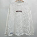 ◇ Θ good night 5tore 文字入り 長袖 長袖Tシャツ サイズF ホワイト系 メンズ E 【中古】