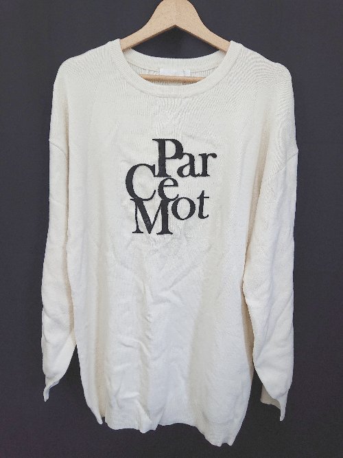 ◇ ⊇ 未使用 Chico チコ 長袖 フロッキーロゴルーズニット サイズF アイボリー レディース E 【中古】