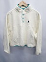 ◇ ⊇ U.S. POLO ASSN. ハーフジップ 長袖 フリース プルオーバー サイズF アイボリー グリーン系 レディース E 【中古】