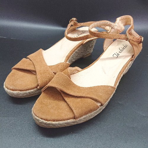 ◇ ⊂ Te chichi テチチ ビーチ　夏 エスパドリーユ サイズ23.5 ベージュ系 レディース E 【中古】