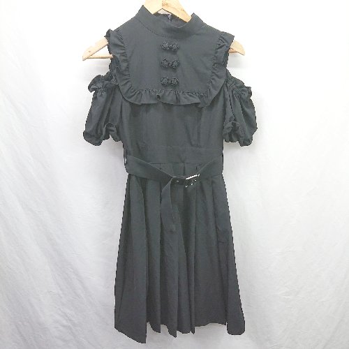 ◇ ⊂ ジェイミー 可愛い系 半袖 膝丈 ワンピース サイズM ブラック系 レディース E 【中古】