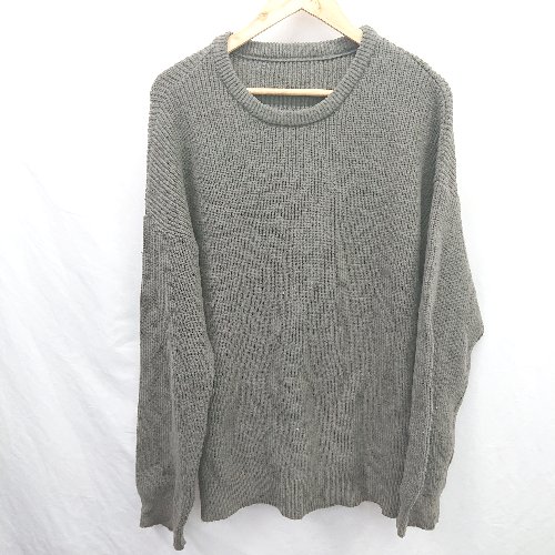 ◇ ⊇ antiqua tree café アンティカ ツリーカフェ シンプル系 長袖 ニットセーター サイズF グレー系 レ..