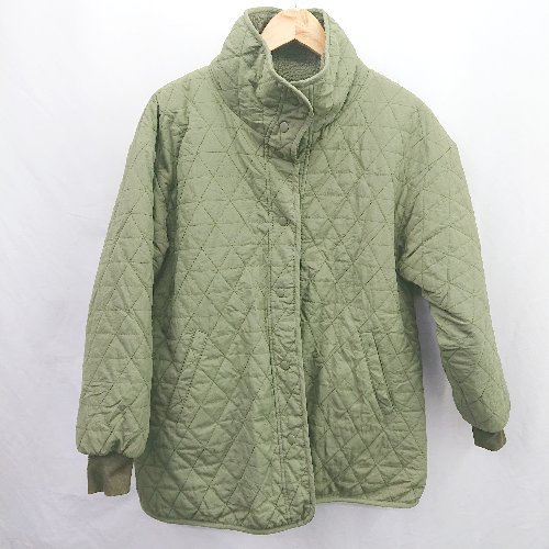 ■ ⊇ FREAK'S STORE フリークスストア リバーシブル 2way 長袖 ジャケット サイズフリー カーキ系 レディース E 【中古】