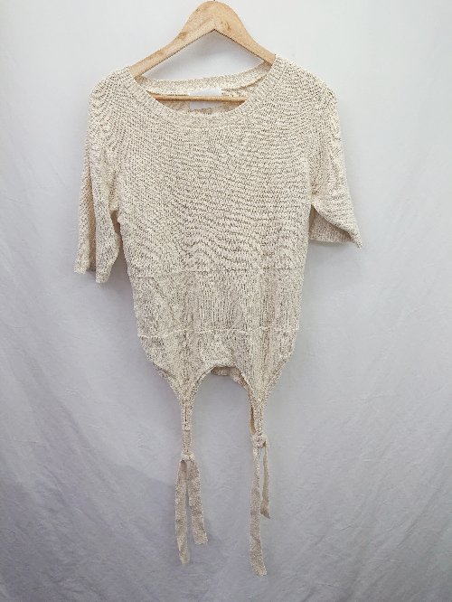 ◇ ⊂ CAPRICIEUX LE'MAGE　カプリシュレマージュ パルクローゼット 半袖 丸首ニット サイズF ベージュ系 レディース E 【中古】