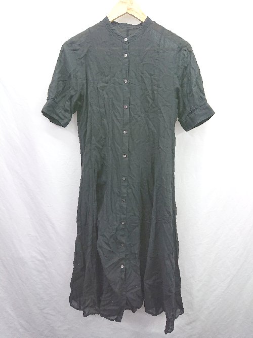 ◇ ⊂ JOURNAL STANDARD ジャーナルスタンダード シンプル系 半袖 膝下丈 ワンピース サイズ38 ブラック系 レディース E 【中古】