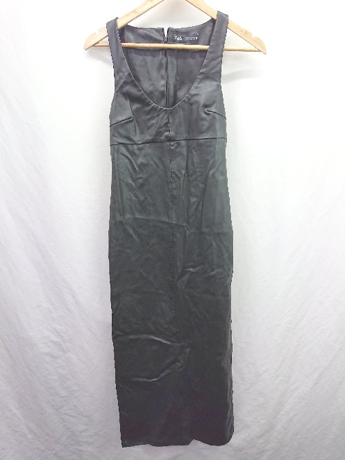 ◇ Θ ZARA ザラ 無地 ノースリーブ ワンピース レディース サイズXS ブラック系 レディース E 【中古】