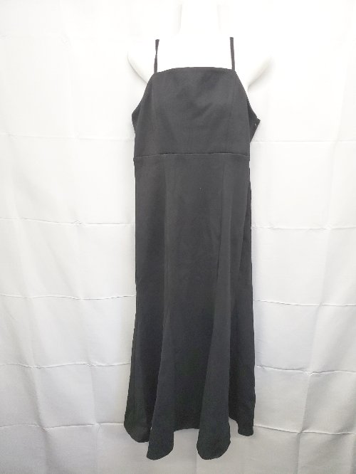 ◇ Θ Louere ルエレ マーメイド ロング丈 キャミソール ワンピース サイズS ブラック レディース E 【中..