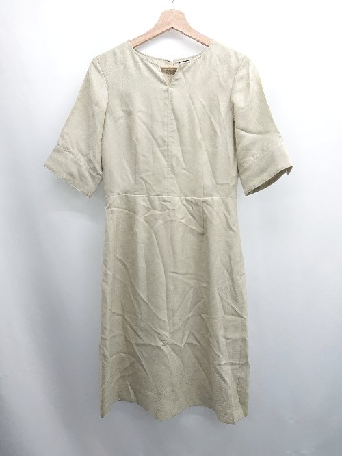 ◇ Θ ニューヨーカー シンプル系 半袖 膝下丈 ワンピース サイズ9AR カーキ系 レディース E 【中古】