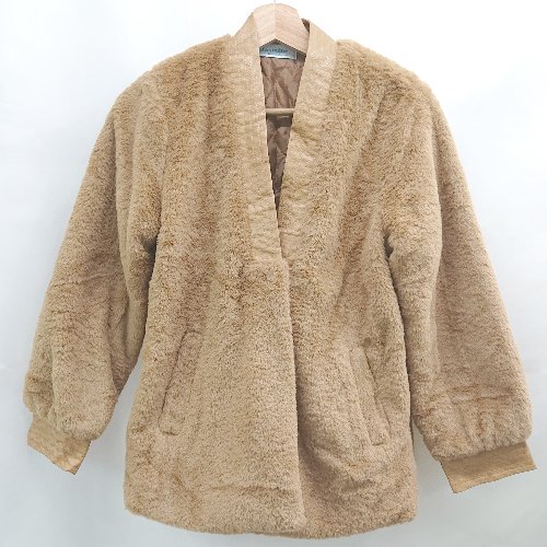 ■ ⊇ Jasmine ジャスミン 秋冬コレクション 長袖 フェイクファージャケット サイズM ブラウン系 レディース E 【中古】(4)