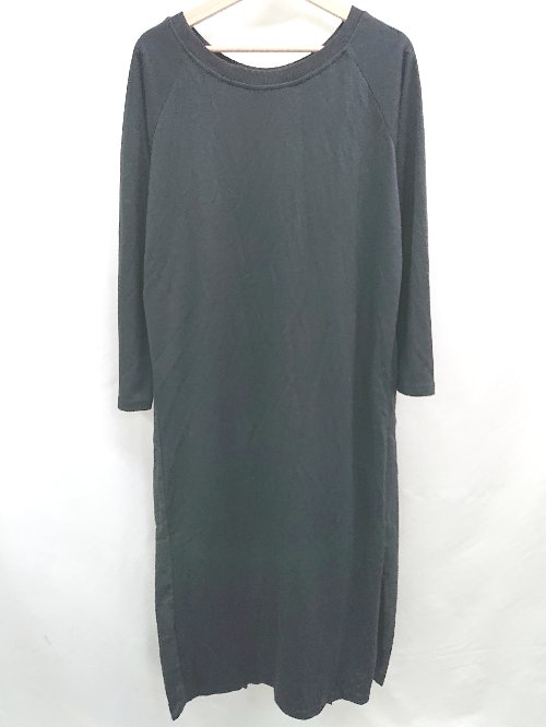 ◇ Θ ハグユー シンプル系 長袖 膝下丈 ワンピース サイズF ブラック系 レディース E 【中古】