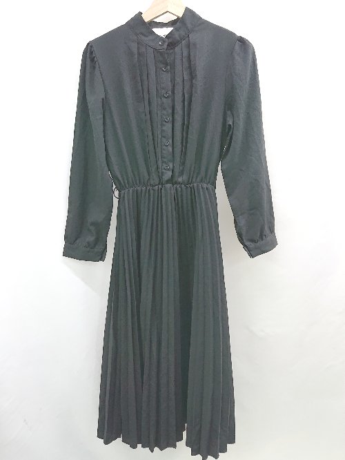 ◇ ⊂ メゾンブリーズ シンプル系 長袖 膝下丈 ワンピース サイズ表記なし ブラック系 レディース E 【中..