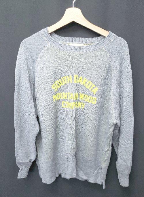 ◇ ⊆ CIAOPANIC TYPY チャオパニックティピー ロゴ 長袖 ニット セーター サイズF グレー ライムグリー..