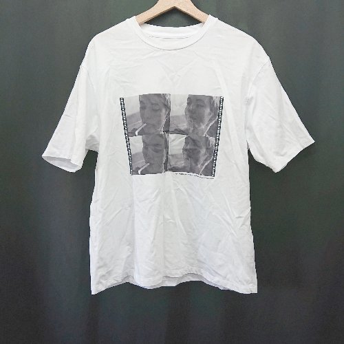 ◇ ⊂ A bout de souffle プリント 半袖 Tシャツ カットソー サイズL ホワイト系 レディース E 【中古】