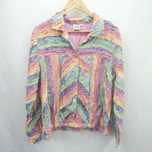◇ ⊂ パセリ カラフル柄 長袖 カラフル柄ジャケット サイズXL マルチカラー レディース E 【中古】