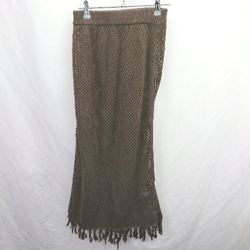 ◇ ⊂ mystic ミスティック かぎ編み風 ロング タイト スカート サイズ表記なし ブラウン系 レディース E 【中古】