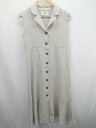 ◇ ⊂ AZUL BY MOUSSY アズールバイマウジー 無地柄 - ロング丈 襟立てボタンワンピース サイズS グレー系 レディース E 【中古】