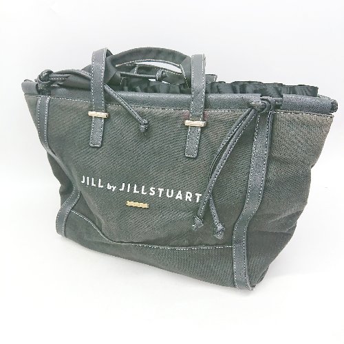 ◇ Θ JILL by JILLSTUART ジル バイ ジルスチュアート ブランド名刺繍 ハンドバッグ ブラック系 レディ..