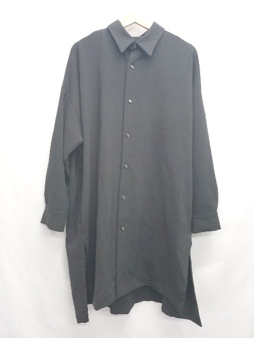 ◇ ⊇ LUI'S ルイス ビッグシルエット 長袖 シャツ コート サイズF ブラック メンズ E 【中古】
