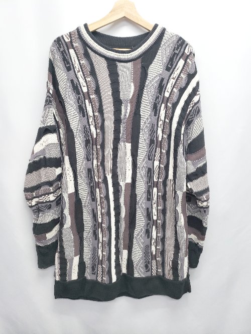 ◇ ⊆ ZARA ザラ 長袖 ニット セーター サイズXL ブラック グレー メンズ E 【中古】