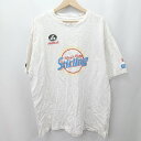 ◇ ⊃ niko and … ニコアンド イラストプリント 半袖 クルーネック半袖Tシャツ サイズL ホワイト系 レディース メンズ E 【中古】