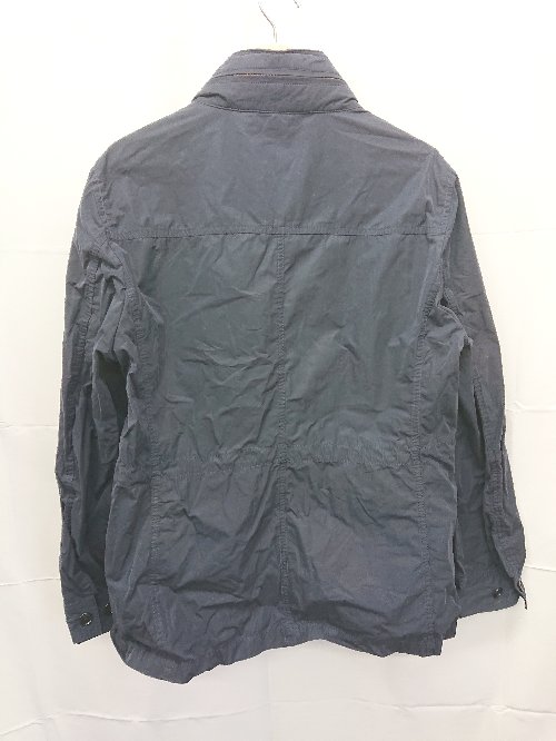 ■ ⊆ GLOSTER ROAD グロスターロード ダブルジップアップ 長袖 ジャンパー サイズL ネイビー メンズ E 【中古】