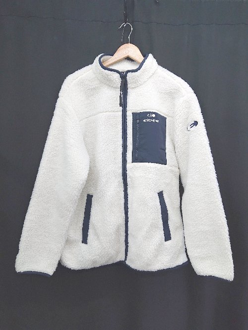 ◇ ⊇ EiDER アイダー ジップアップ 長袖 ボア ジャケット サイズXXL ホワイト レディース メンズ E 【中古】