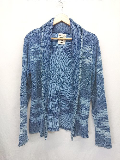 ◇ ⊆ RetroEngine レトロエンジン オルテガ 長袖 ニット カーディガン サイズL インディゴ メンズ E 【..