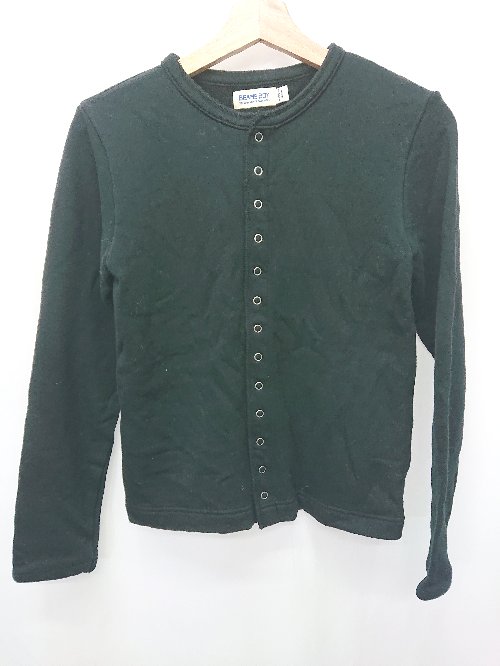 ◇ ⊇ BEAMS BOY ビームス ボーイ コットン 長袖 カーディガン ブラック系 レディース E 【中古】